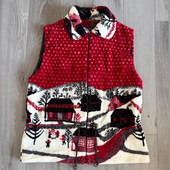 Denali Jackets & Blazers - VINTAGE Denali Winter Scene Fleece Vest size Medium